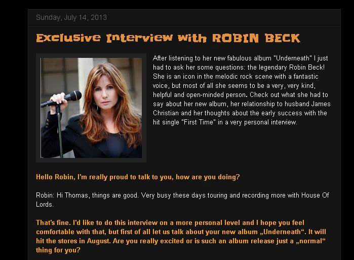 Robin Beck Rock Metal 4 You