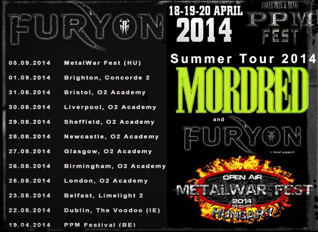 Furyon Tour Dates 2014